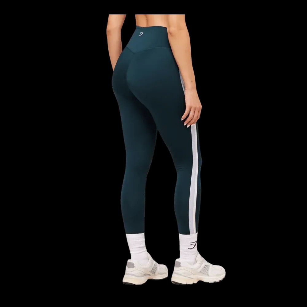 Gymshark Piping Legging Deep Petrol Blue - HypeFly India View 5
