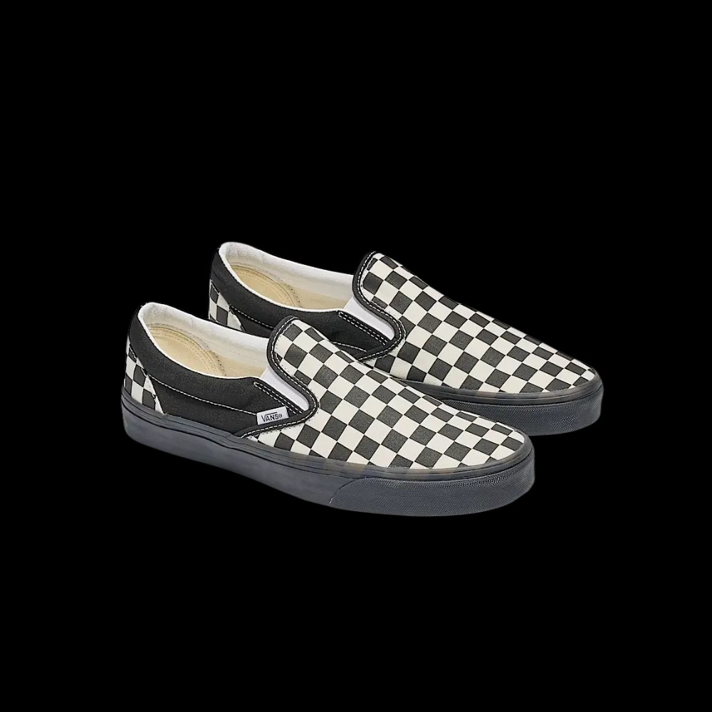 Vans Classic Slip-On Checkerboard Shoe Checkerboard Black - HypeFly India View 5