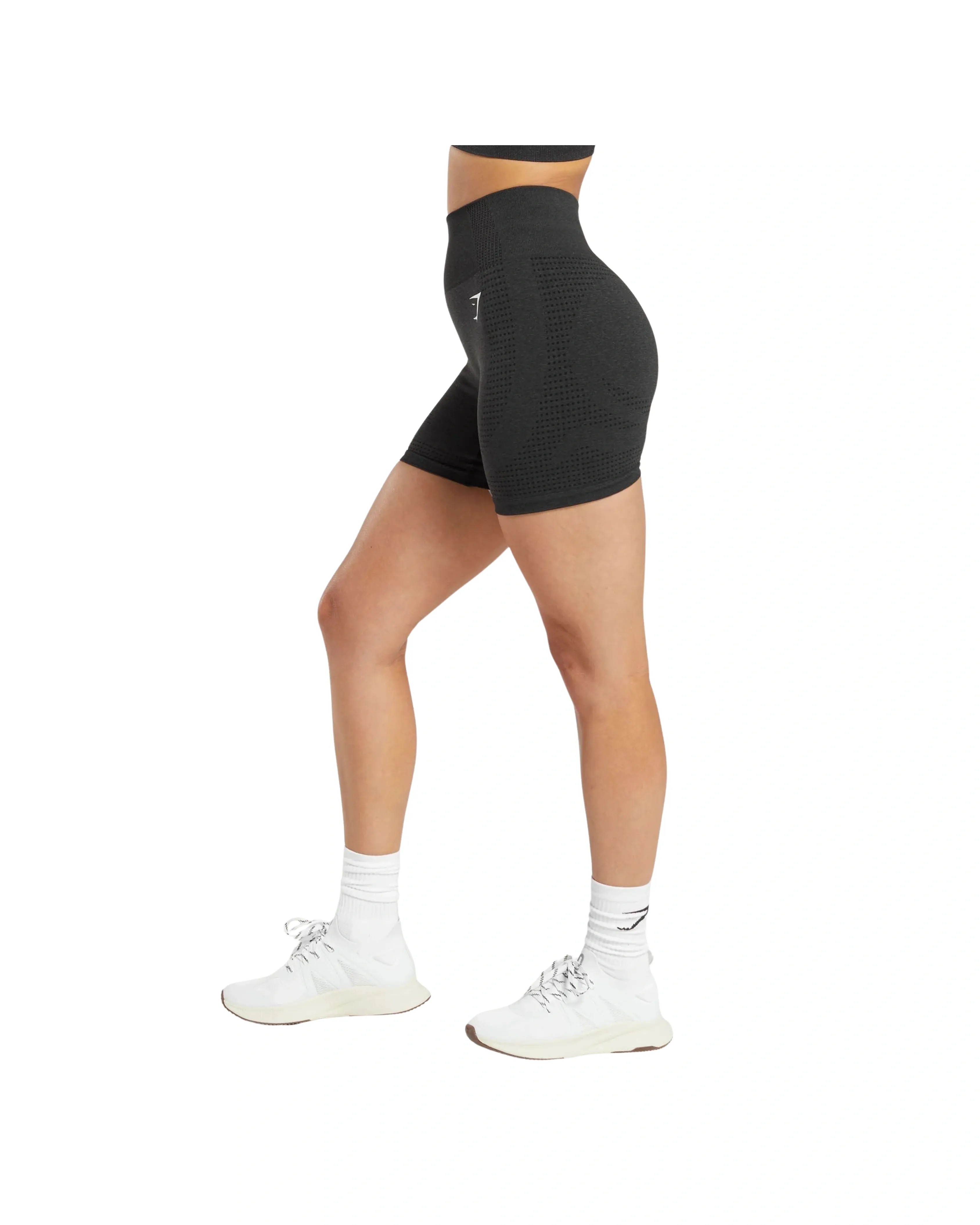 Gymshasrk Vital Shorts compression fit Black Marl - HypeFly India View 3