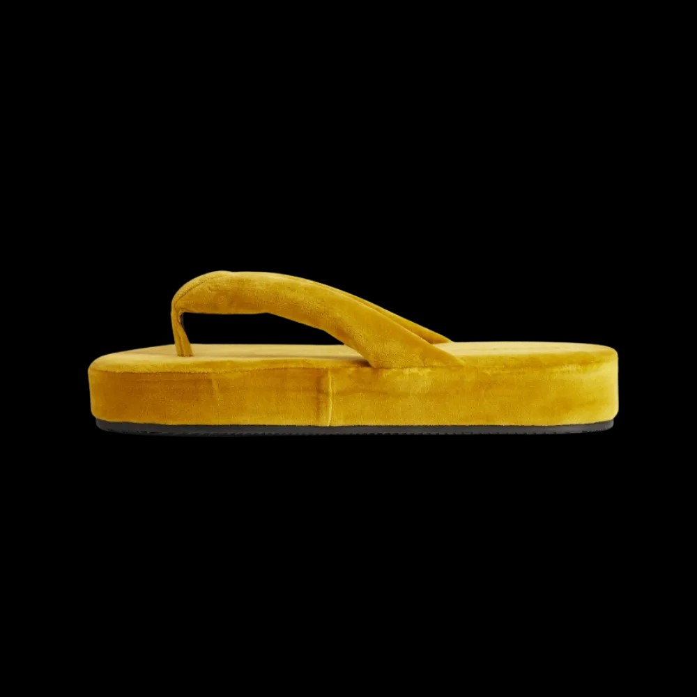Balenciaga Jet Lag Thong In Mustard - HypeFly India View 3
