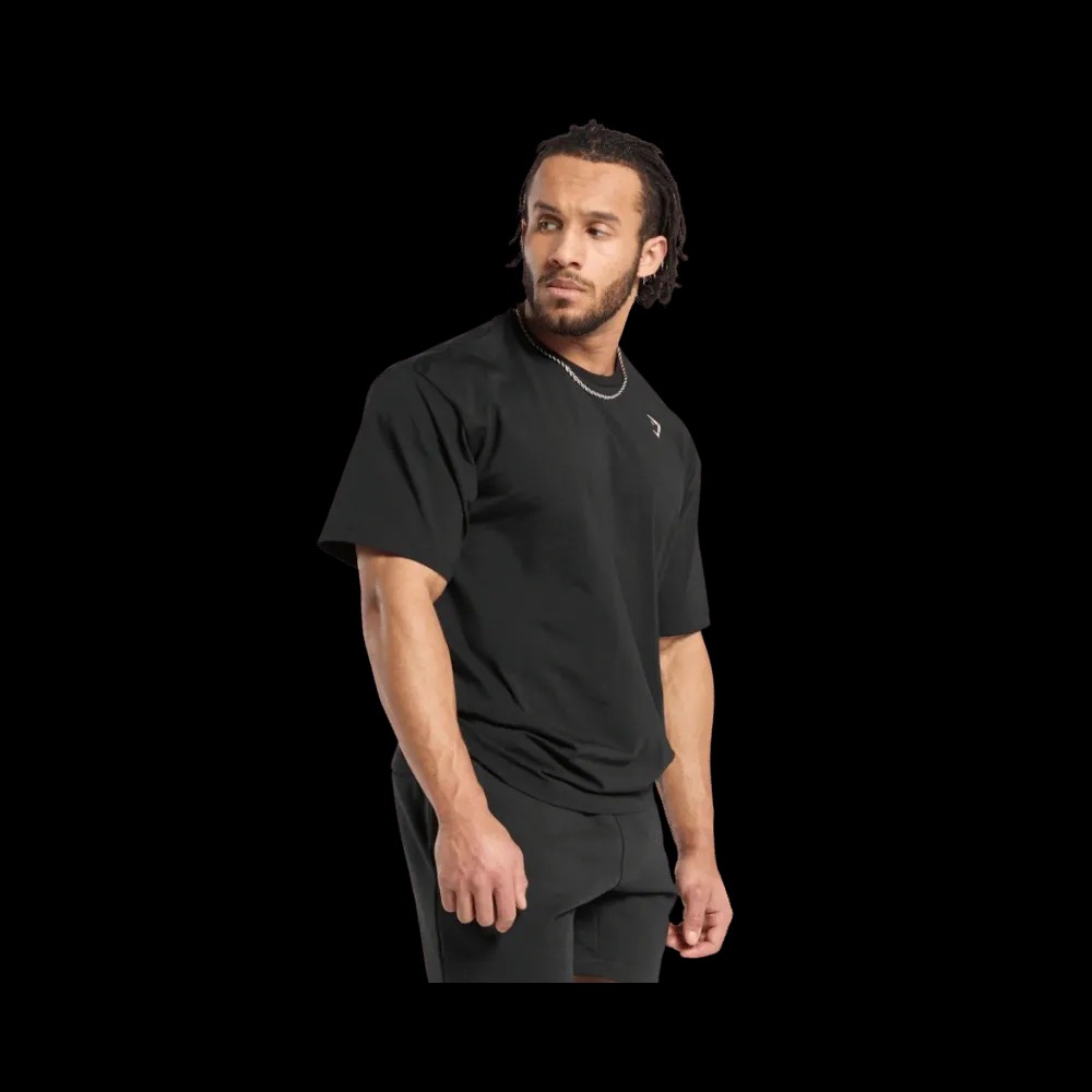 Gymshark Heavy Duty Apparel T-Shirt Oversized Fit Black - HypeFly India View 2