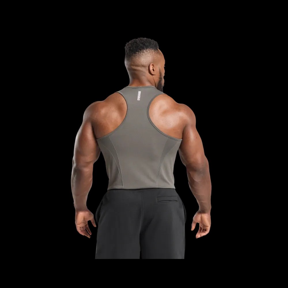 Gymshark Shadow Seamless Stringer Slim Fit Meteor Grey - HypeFly India View 2