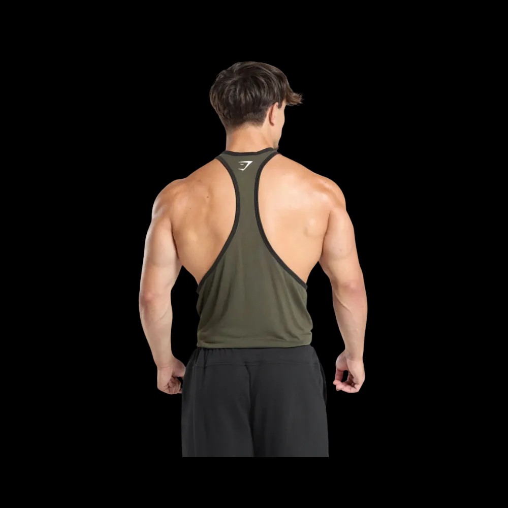 Gymshark Property Of Stringer Slim Fit Weighted Green - HypeFly India View 2