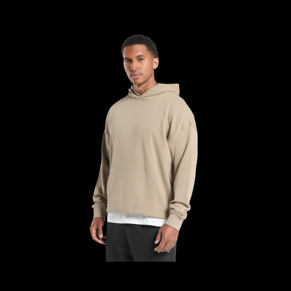 Gymshark Rest Day Essentials Hoodie Oversized Fit Sand Brown - HypeFly India View 4