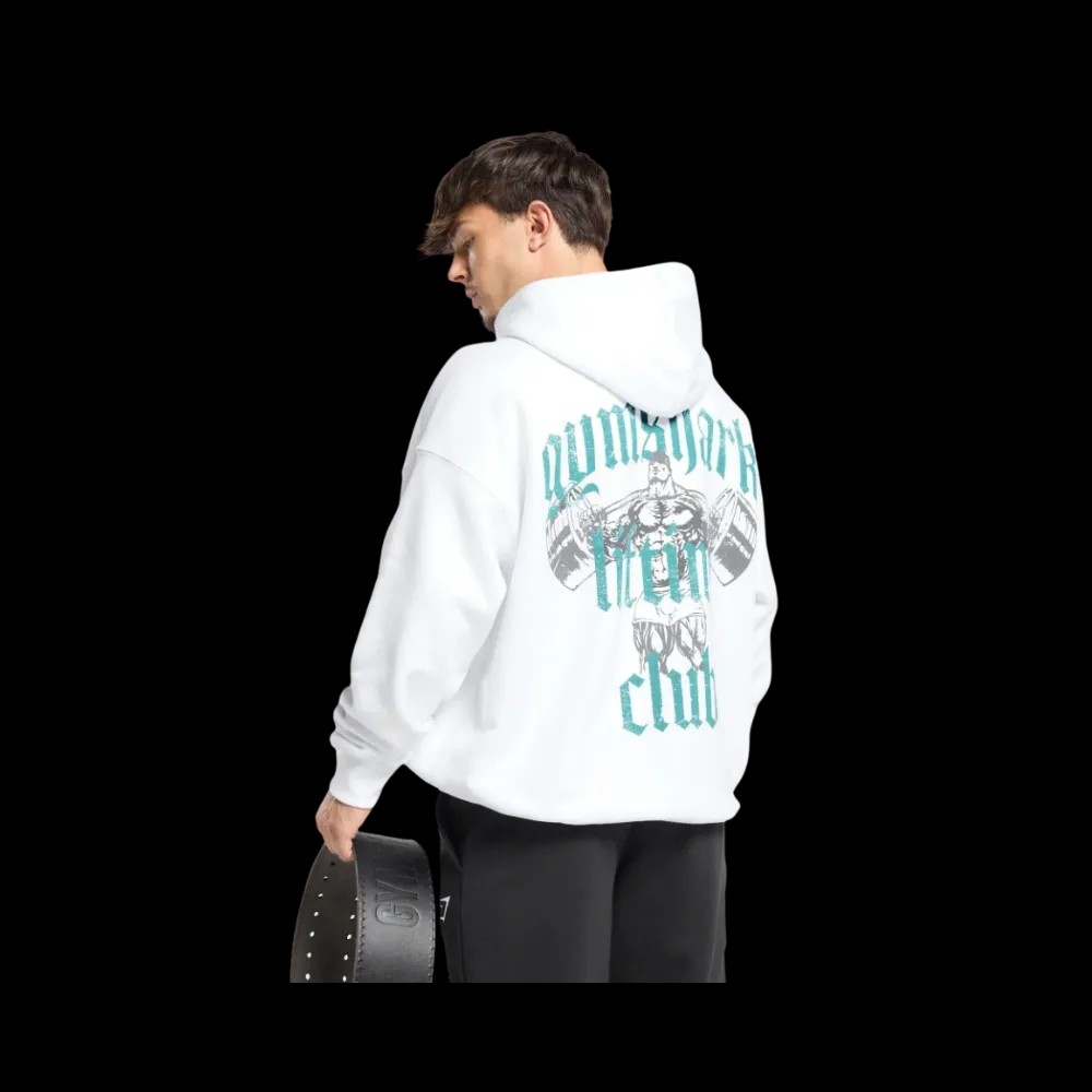 Gymshark Lifting Club Hoodie Oversized Fit White - HypeFly India View 2