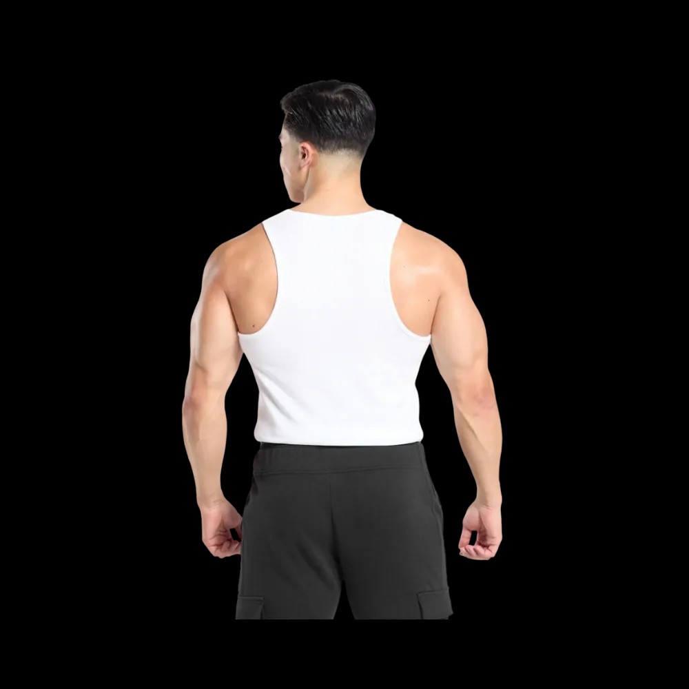 Gymshark Critical Tank Slim Fit White - HypeFly India View 4