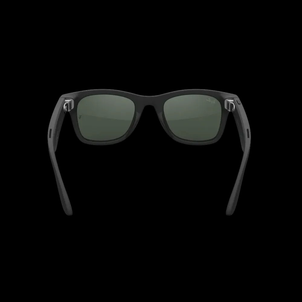 Ray Ban Meta Wayfarer Matte Black Frame Transition Clear/Green Lenses - HypeFly India View 3