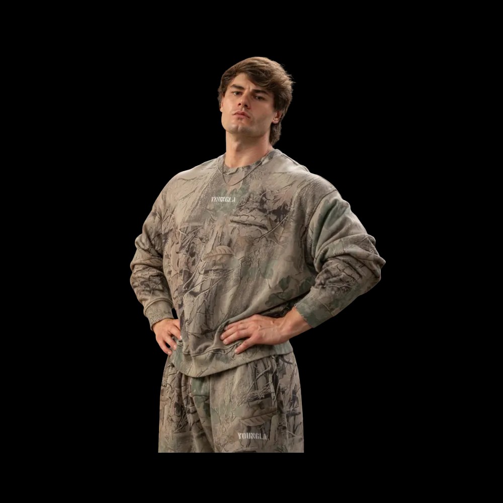 YoungLA Tree Camo Collection Crewnecks Beige Tree Camo - HypeFly India View 2