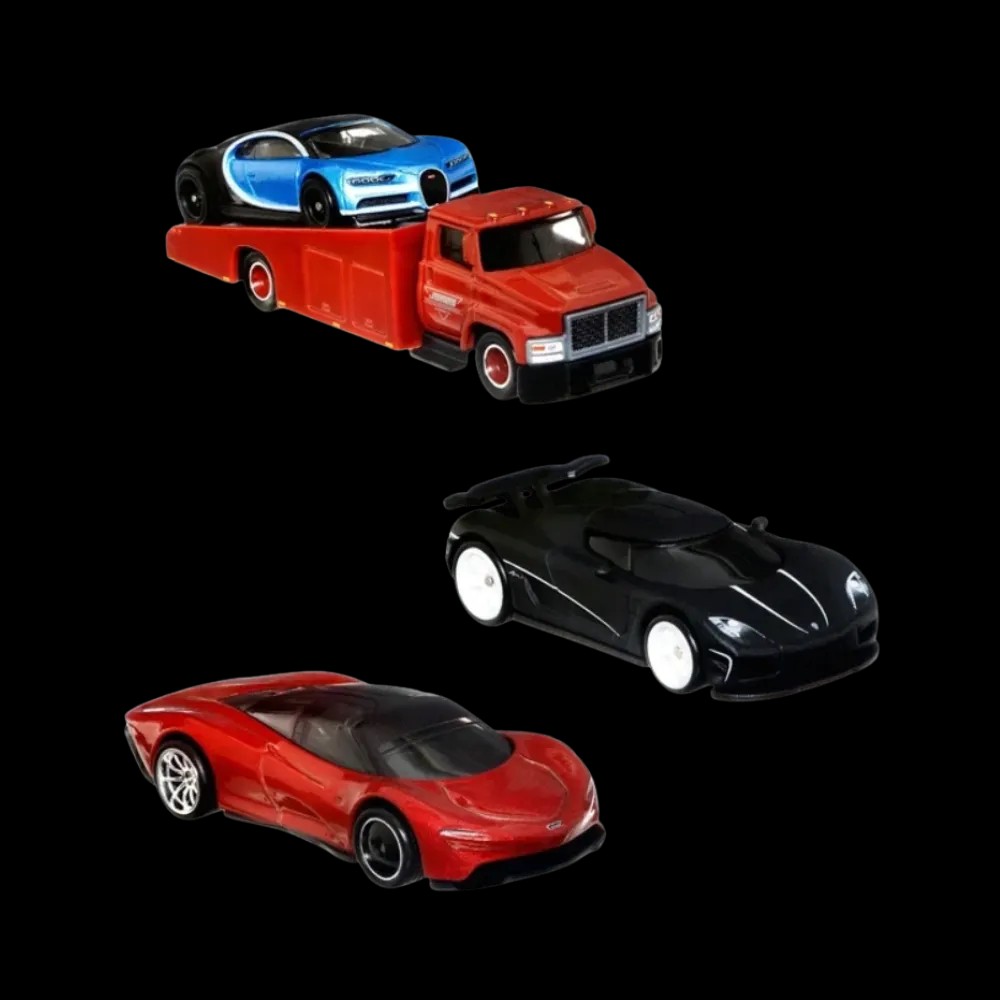 Hot Wheels Supercars Bugatti Chiron Koenigsegg Agera McLaren Speedtail Premium Set - HypeFly India View 4