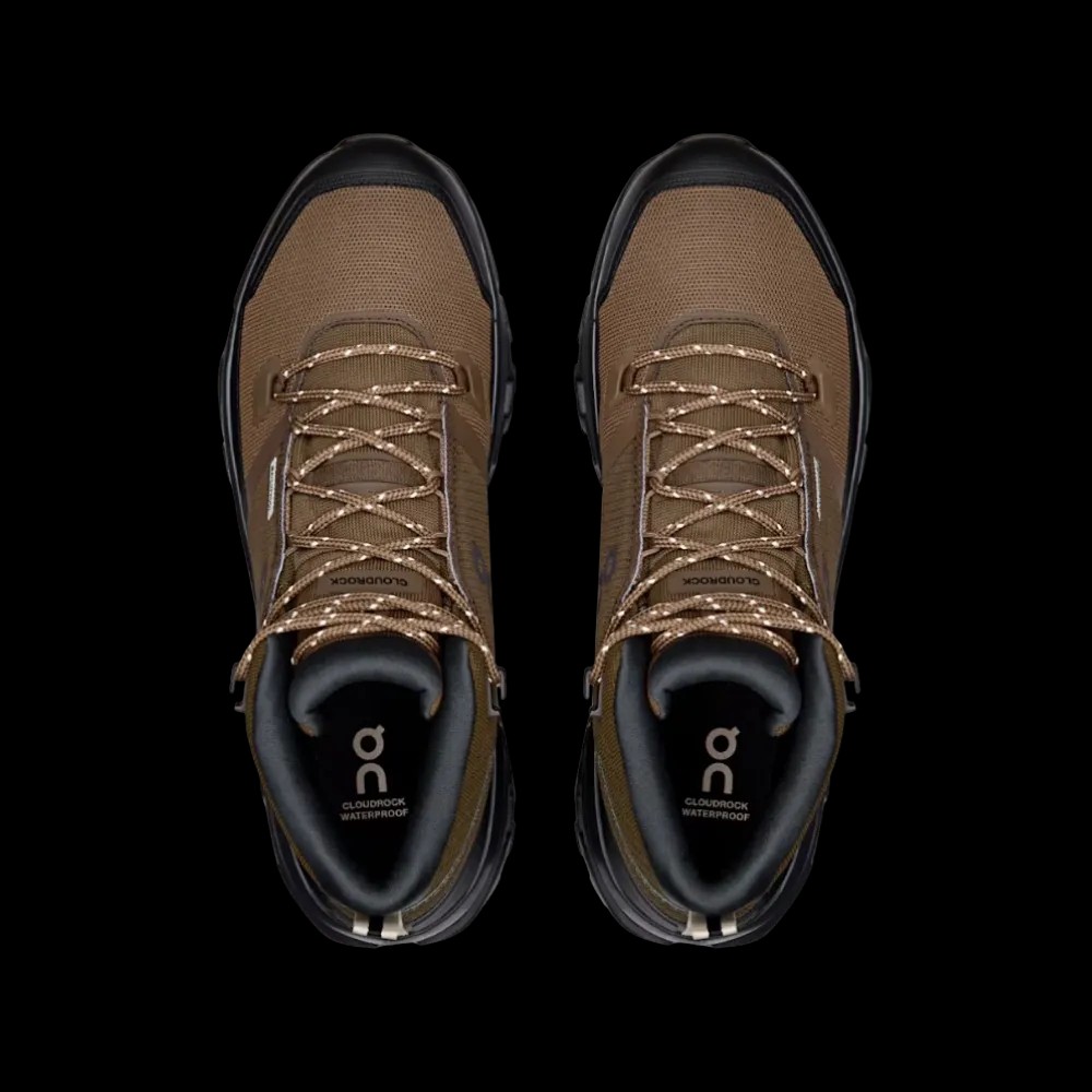 On Running Cloudrock Mid Waterproof Earth Black - HypeFly India View 5