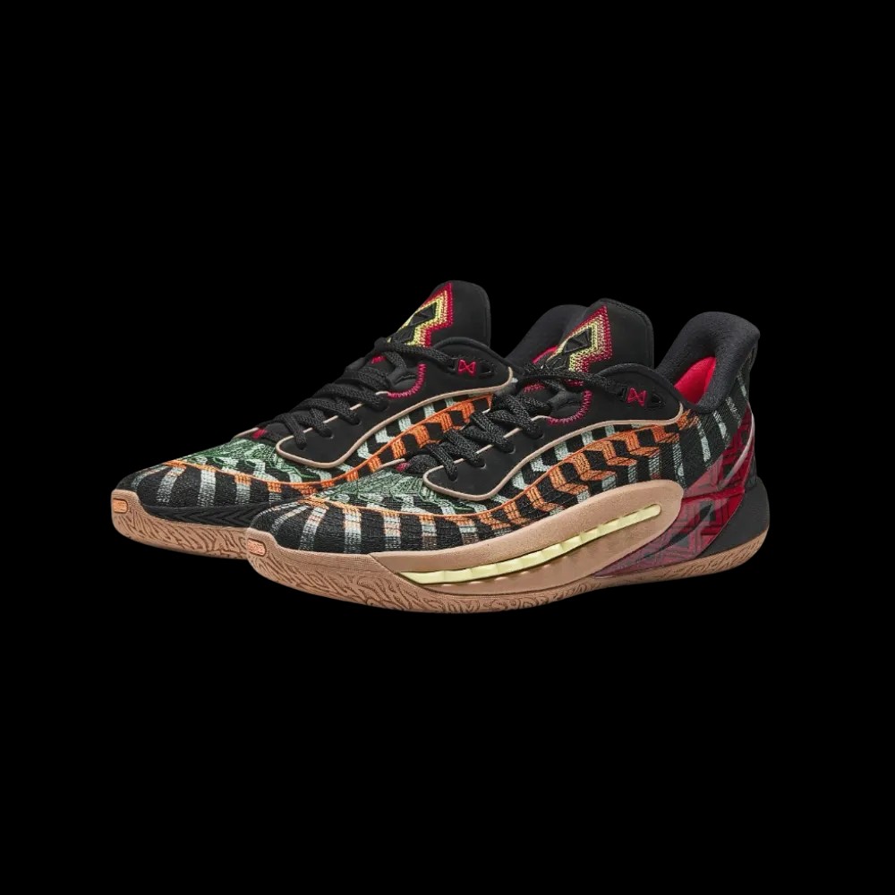 Anta Crazy Tide 6 Pro Black Green Orange - HypeFly India View 5