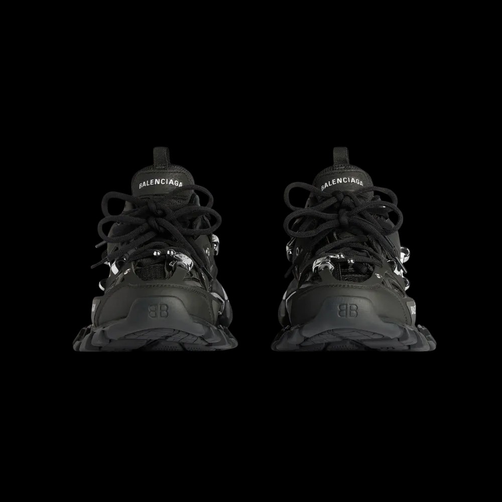 Balenciaga Track Piercing Sneaker In Black - HypeFly India View 4