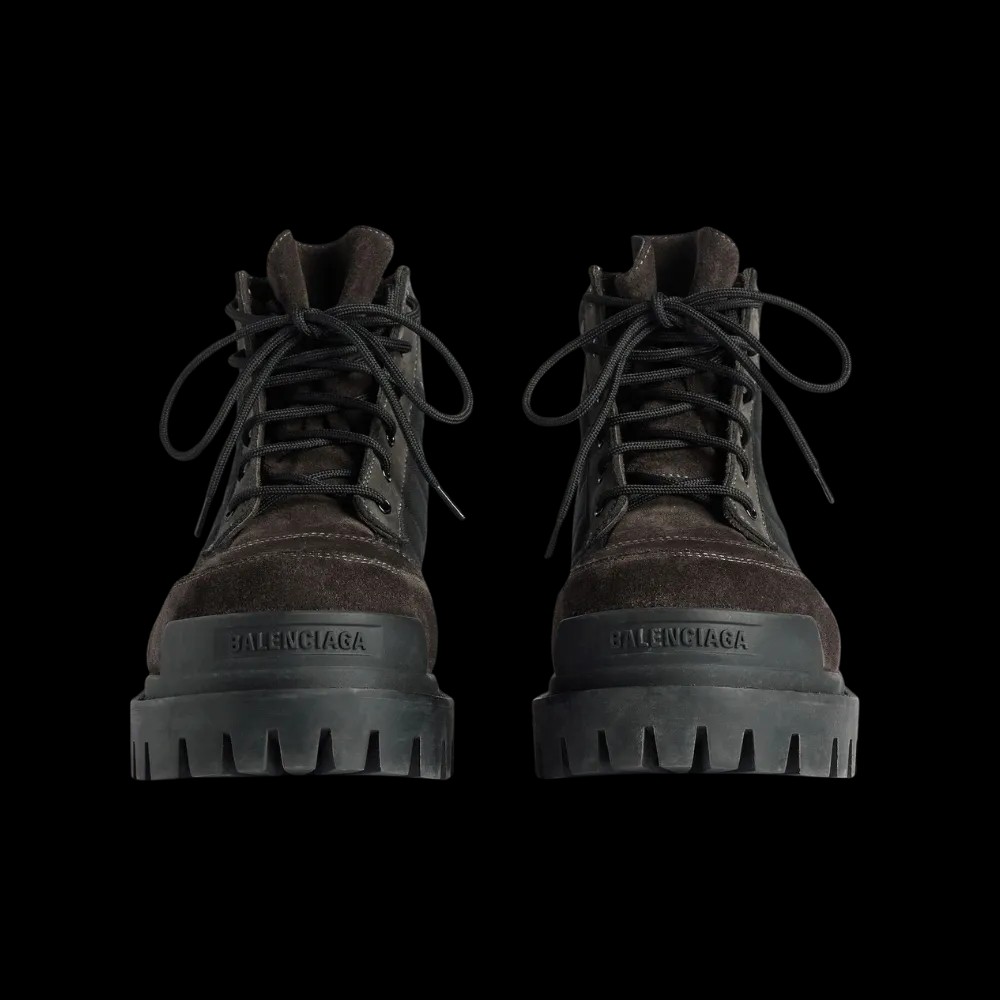 Balenciaga Combat Strike Low Boot In Brown - HypeFly India View 2