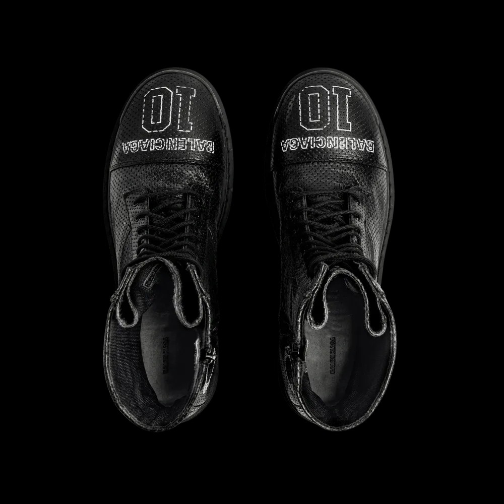 Balenciaga NBA Collaboration Combat Strike Boot in Black - HypeFly India View 4