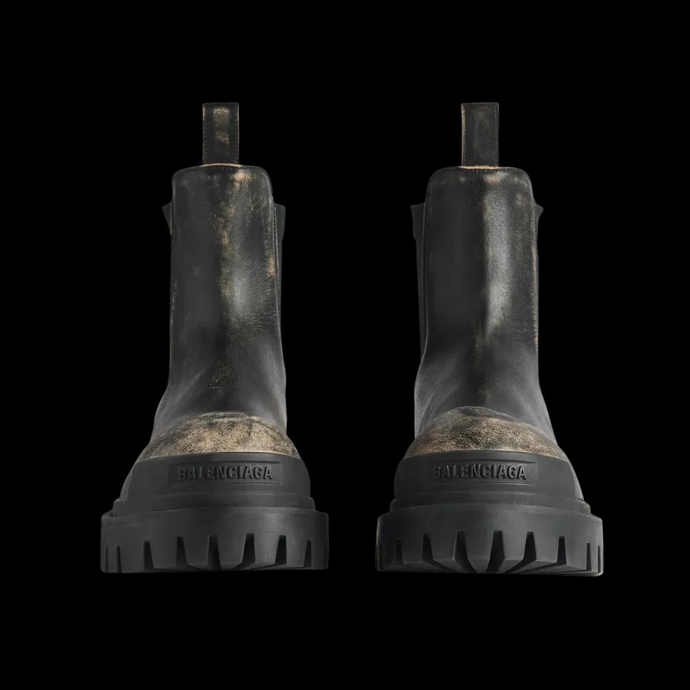 Balenciaga Strike Chelsea Boot in Black - HypeFly India View 4