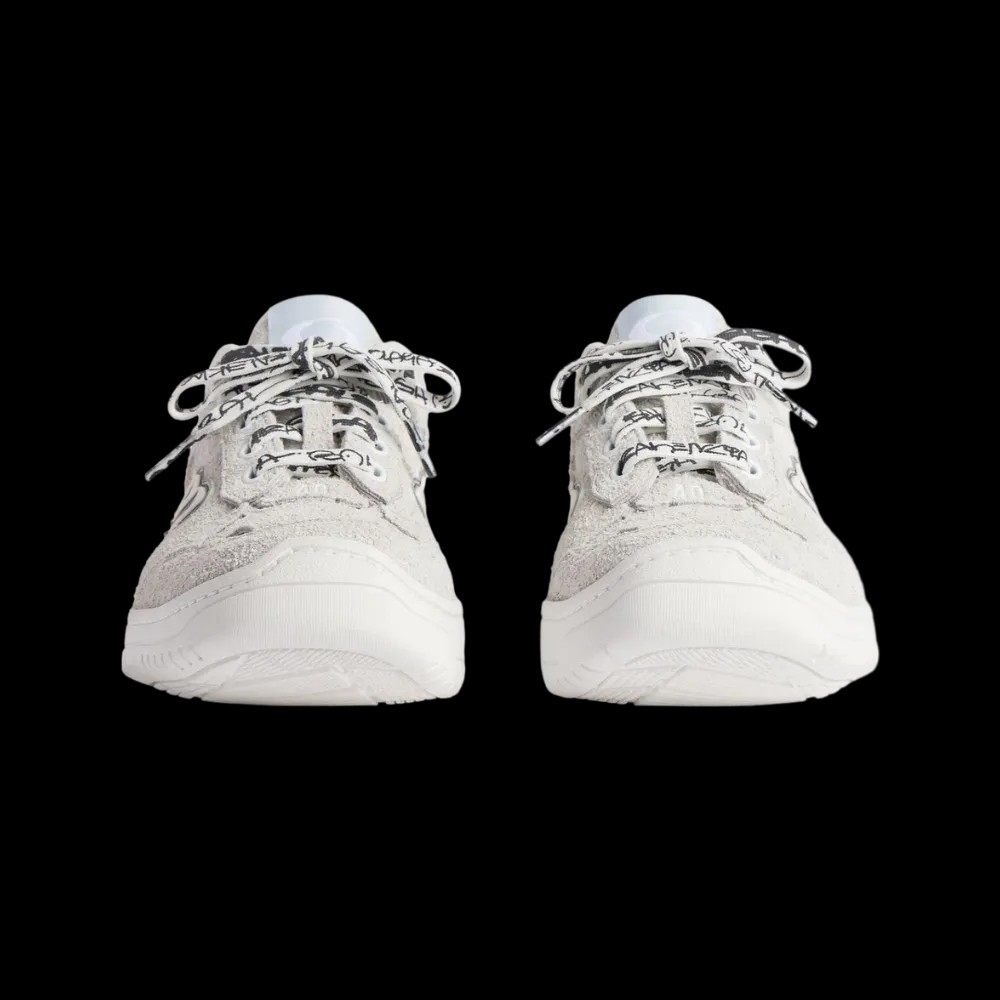Balenciaga Hamptons Suede Sneaker In Off White - HypeFly India View 4