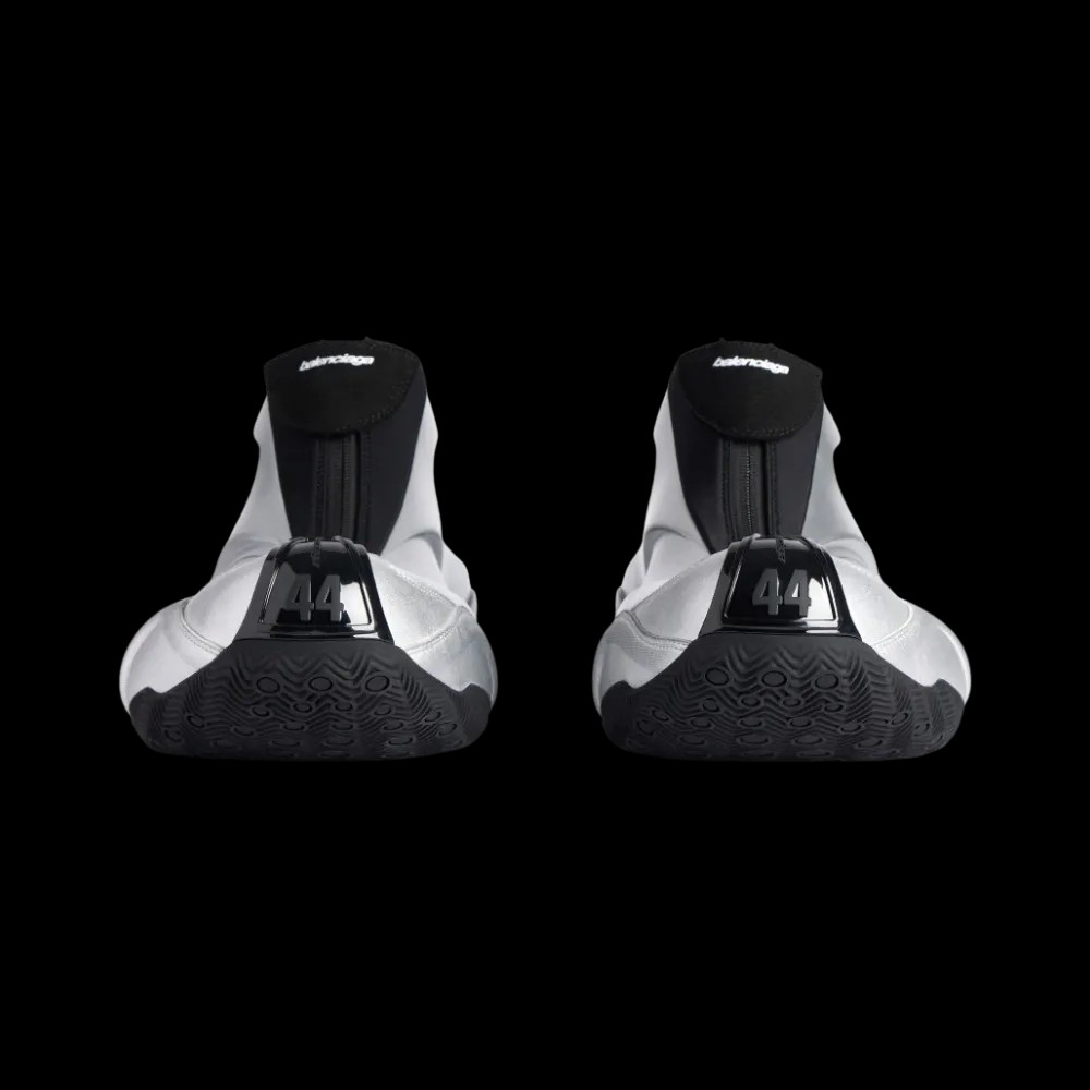 Balenciaga Basketball Sneaker In Silver - HypeFly India View 4