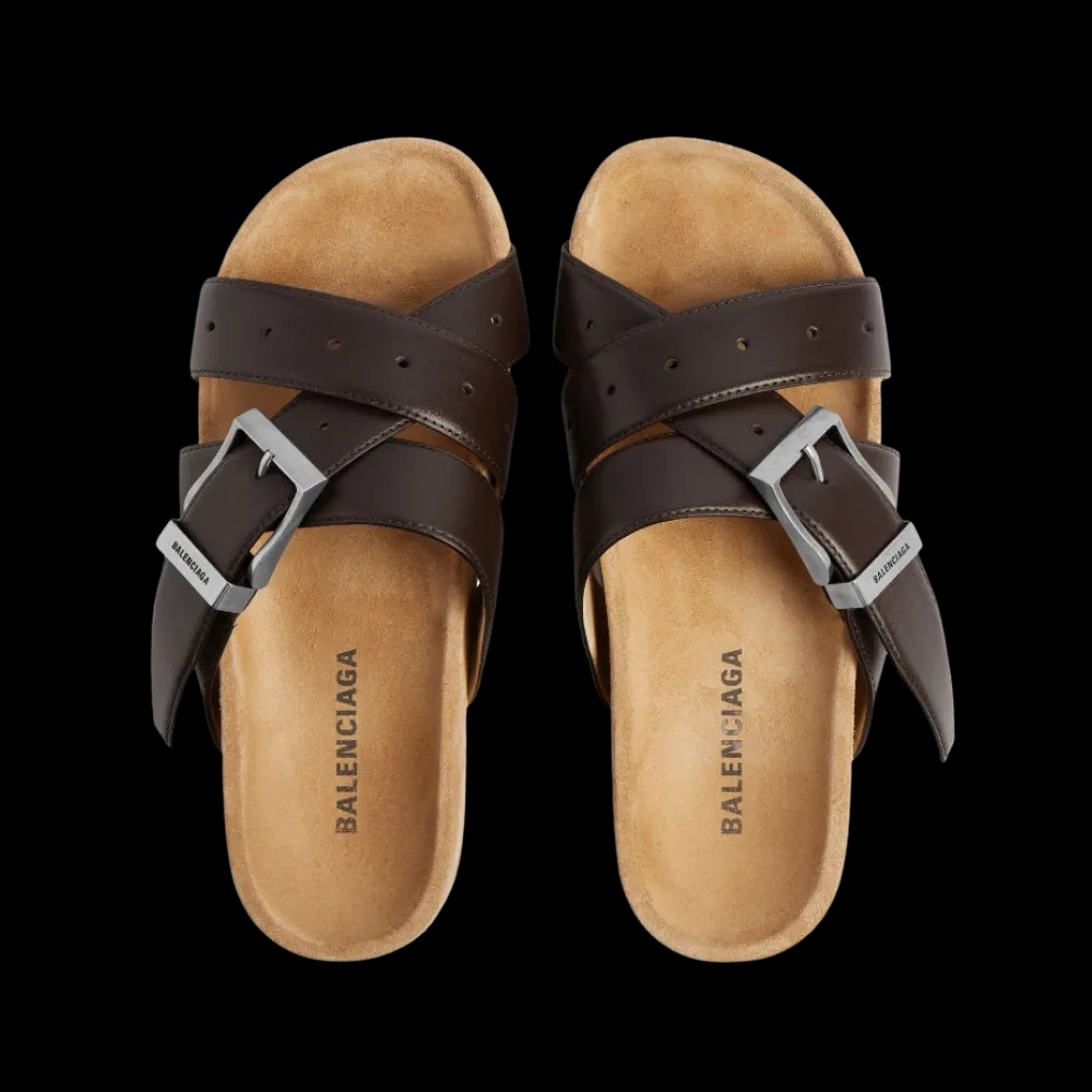 Balenciaga Belt Mule In Moka - HypeFly India View 5