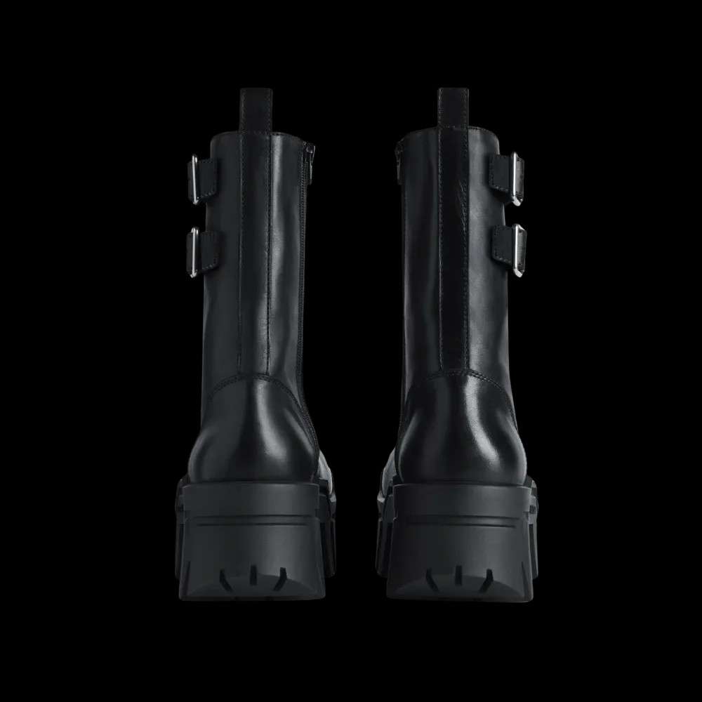 Balenciaga Bulldozer Combat Lace-up Boot In Black - HypeFly India View 2