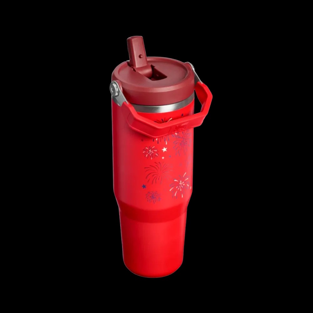 Stanley Iceflow Flip Straw Tumbler Chili Red Fireworks 30 OZ - HypeFly India View 3