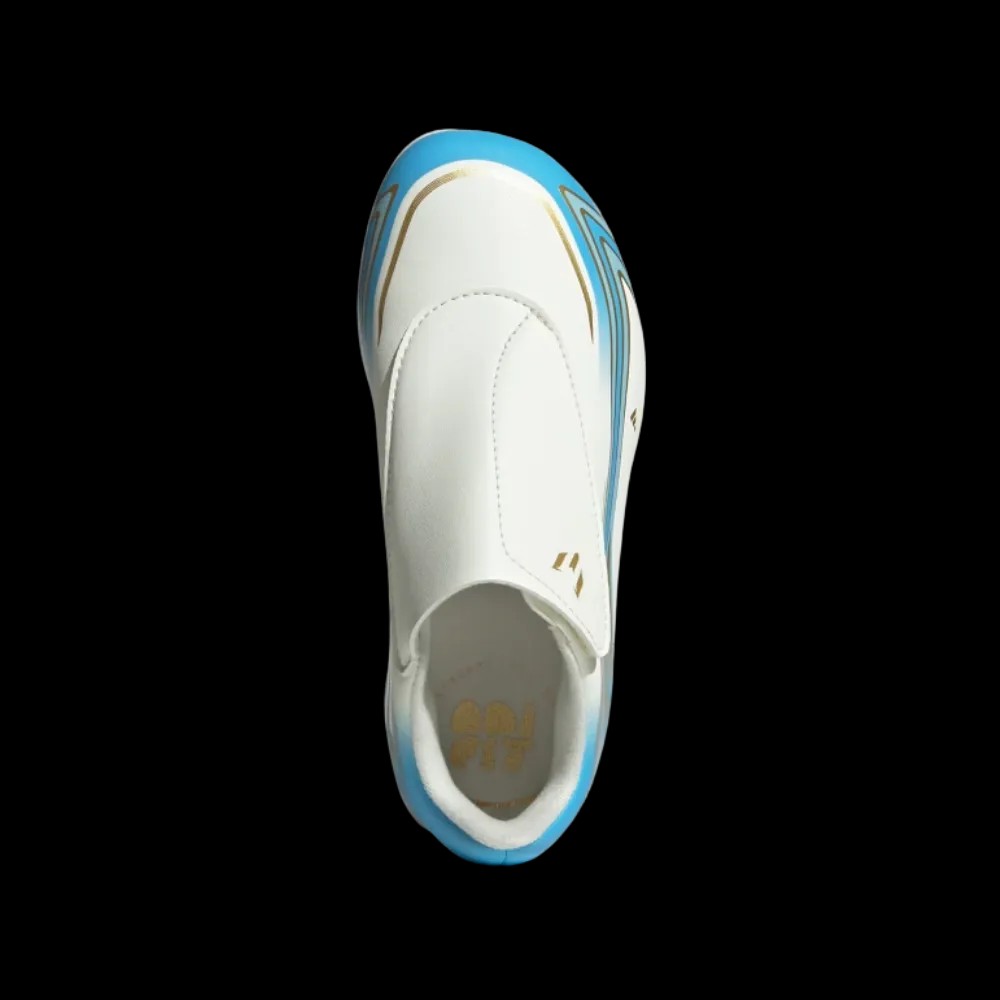 Adidas F50 Messi Club Velcro Firm Multi Ground Soccer Cleats Kids Icey Blue - HypeFly India View 2