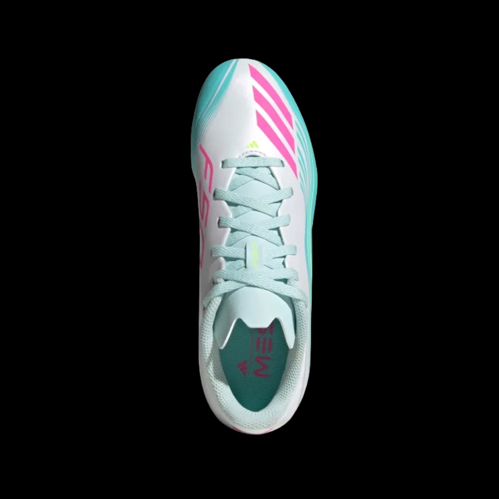 Adidas F50 Messi League Firm Multi Ground Soccer Cleats Kids Flash Aqua - HypeFly India View 3