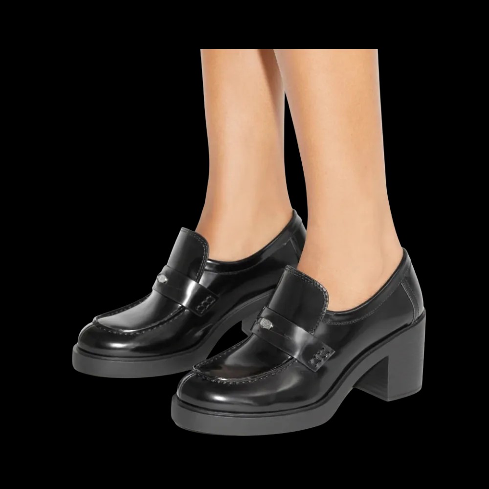 Tory Burch Classic Heeled Lug Loafer Perfect Black - HypeFly India View 4
