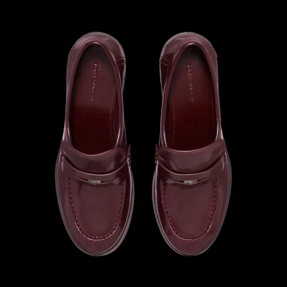 Tory Burch Classic Heeled Lug Loafer Plum - HypeFly India View 4