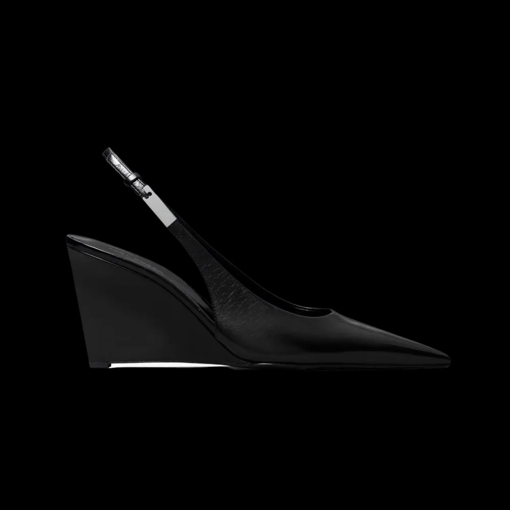 Tory Burch Gigi Slingback Wedge Perfect Black - HypeFly India View 1
