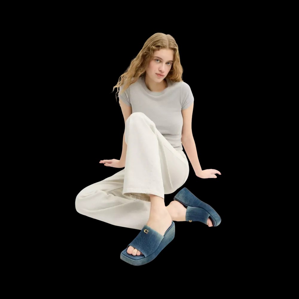 Coach Marie Platform In Loved Denim - HypeFly India View 5