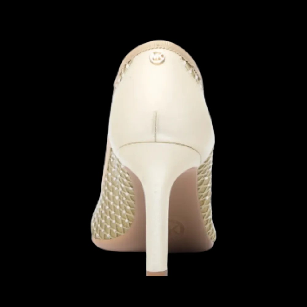 Michael Kors Willa Embellished Mesh Pump Pale Gold - HypeFly India View 2