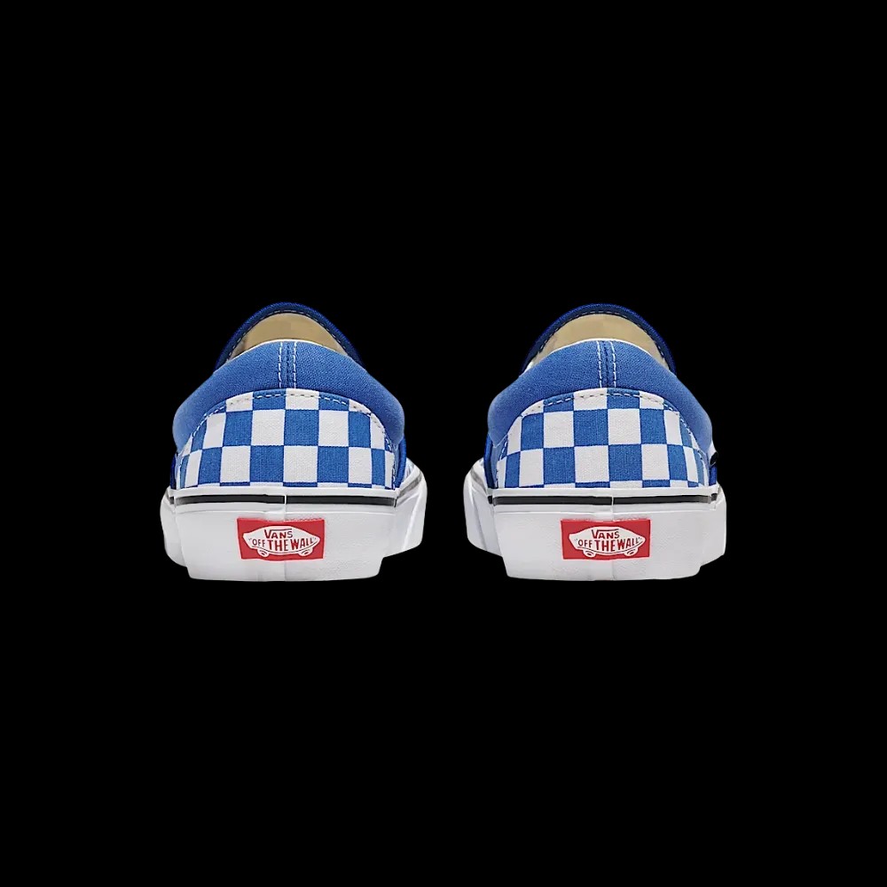 Vans Classic Slip-On Checkerboard Shoe Blue - HypeFly India View 3