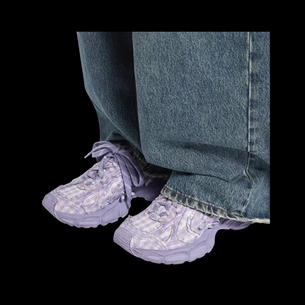 Balenciaga 3XL Check Mule In Lilac - HypeFly India View 4