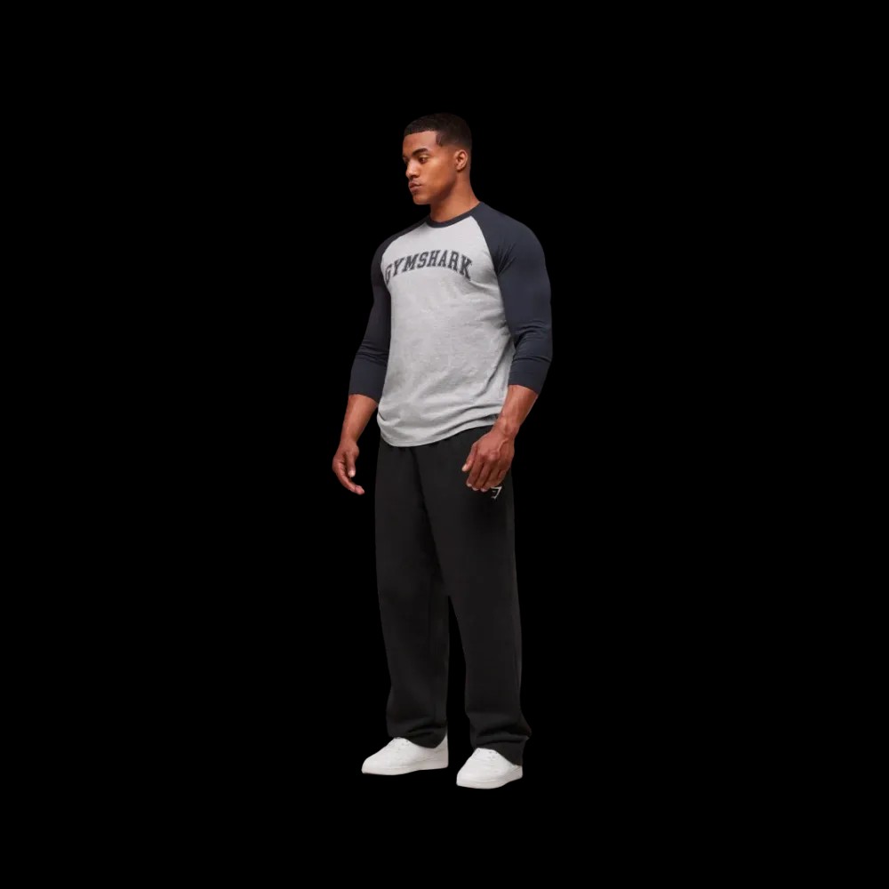 Gymshark GSLC Raglan 3/4 Sleeve T-Shirt - Heavy Blue - HypeFly India View 4