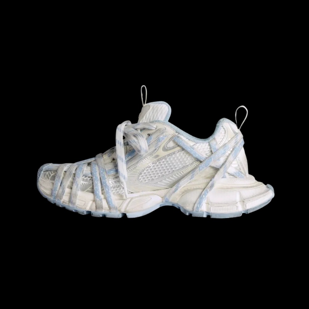 Balenciaga 3XL Extreme Laces Logo Sneaker In White - HypeFly India View 3