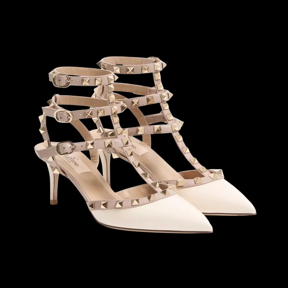 Valentino Rockstud Caged Pump 65mm Ivory - HypeFly India View 3