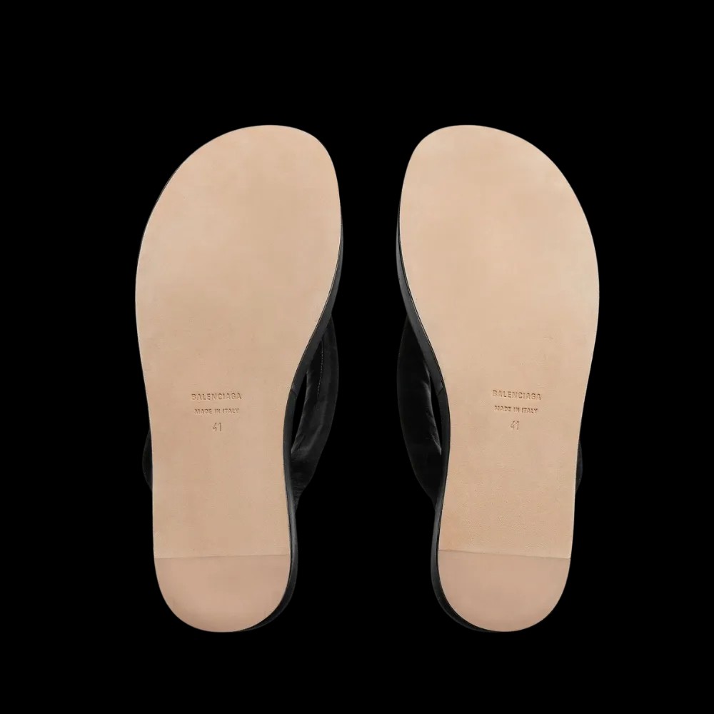 Balenciaga Gaeta Thong In Black - HypeFly India View 4