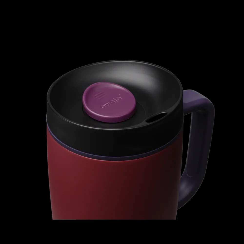 Owala Smoothsip-Slider-With-Handle 12oz "Burgundy Bay" - HypeFly India View 3