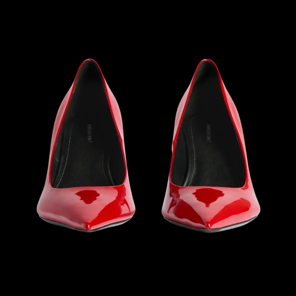 Balenciaga Avenue Pump In Cherry Red - HypeFly India View 4