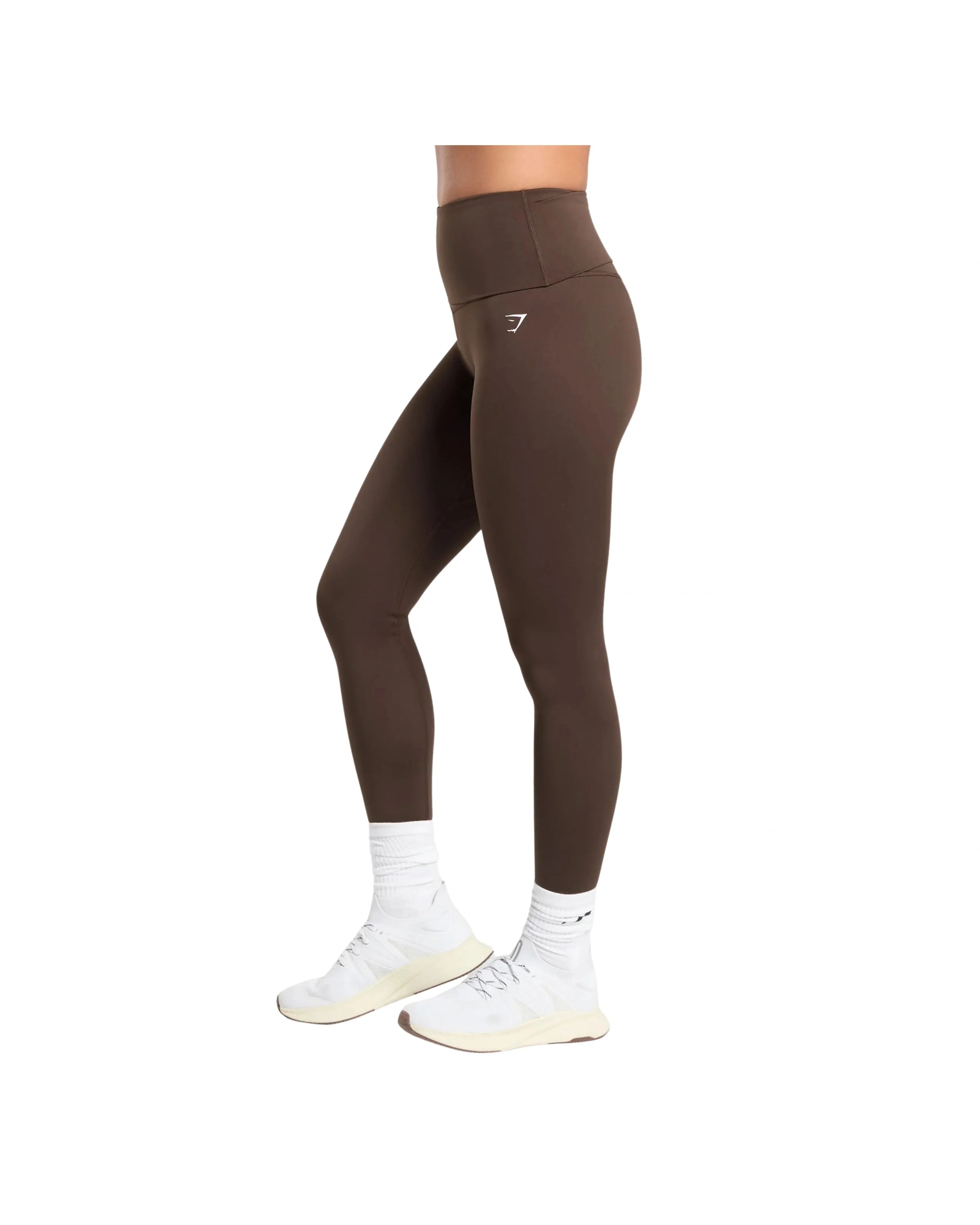 Gymshark Everyday Foldover Leggings Archive Brown - HypeFly India View 3