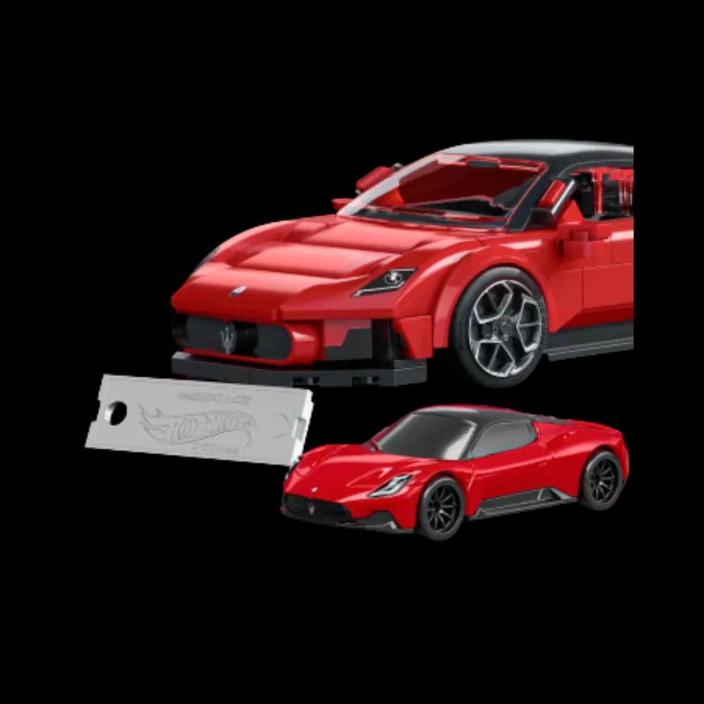 Mattel Brick Shop Hot Wheels Maserati MC20 Building Set - HypeFly India View 4