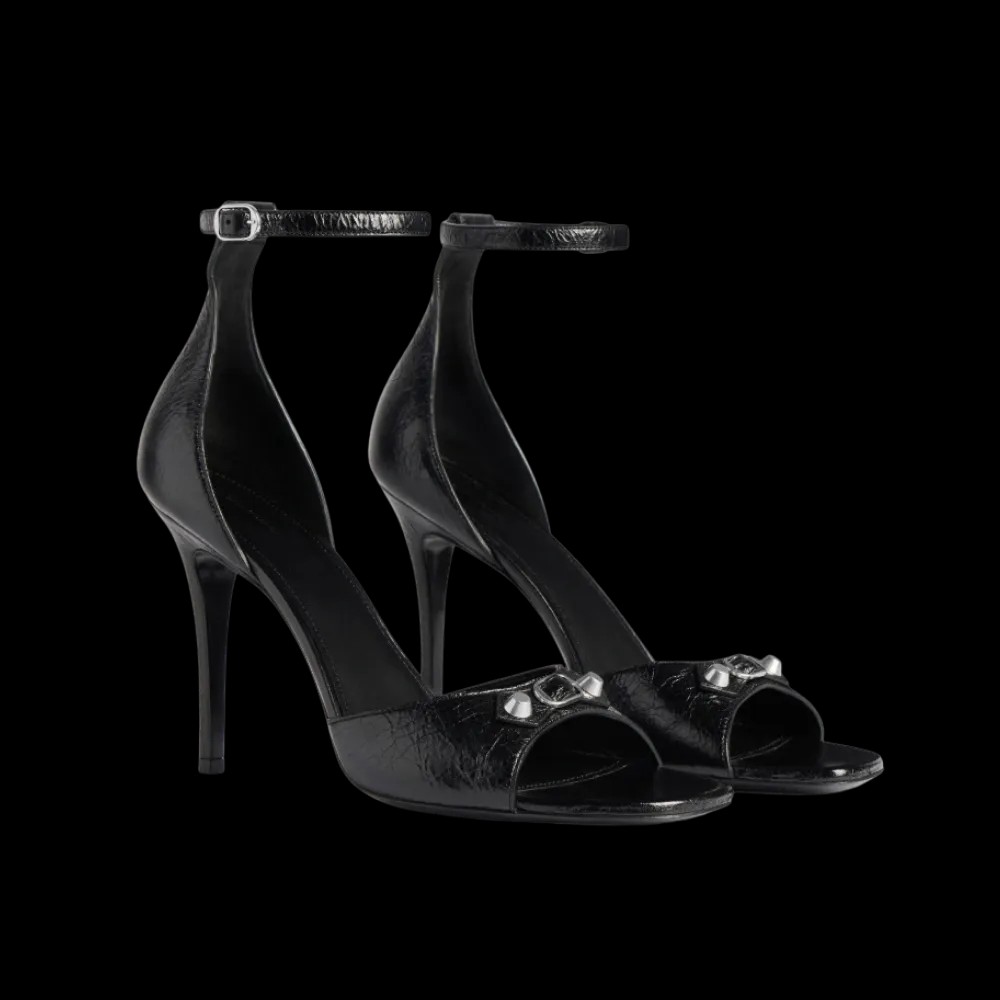 Balenciaga City Uptown Sandal In Black - HypeFly India View 5