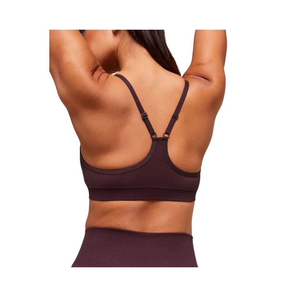 Gymshark Everyday Seamless Racerback Sports Bra - Light Support Cherry Purple - HypeFly India View 2