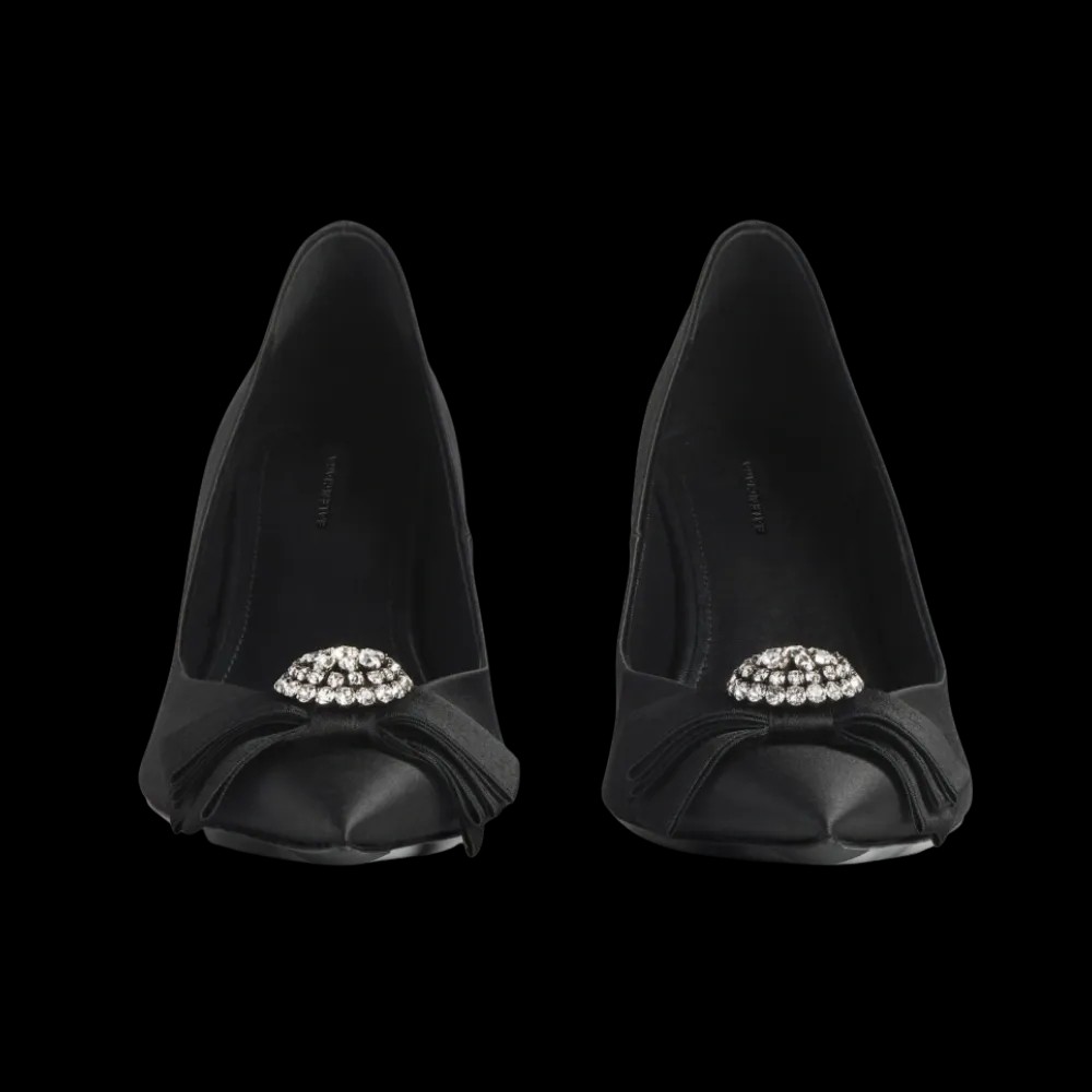 Balenciaga Avenue Palazzo Pump In Black - HypeFly India View 4