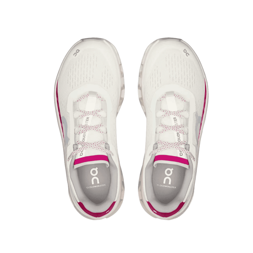 On running Cloudmonster Ivory Grenadine - HypeFly India View 2