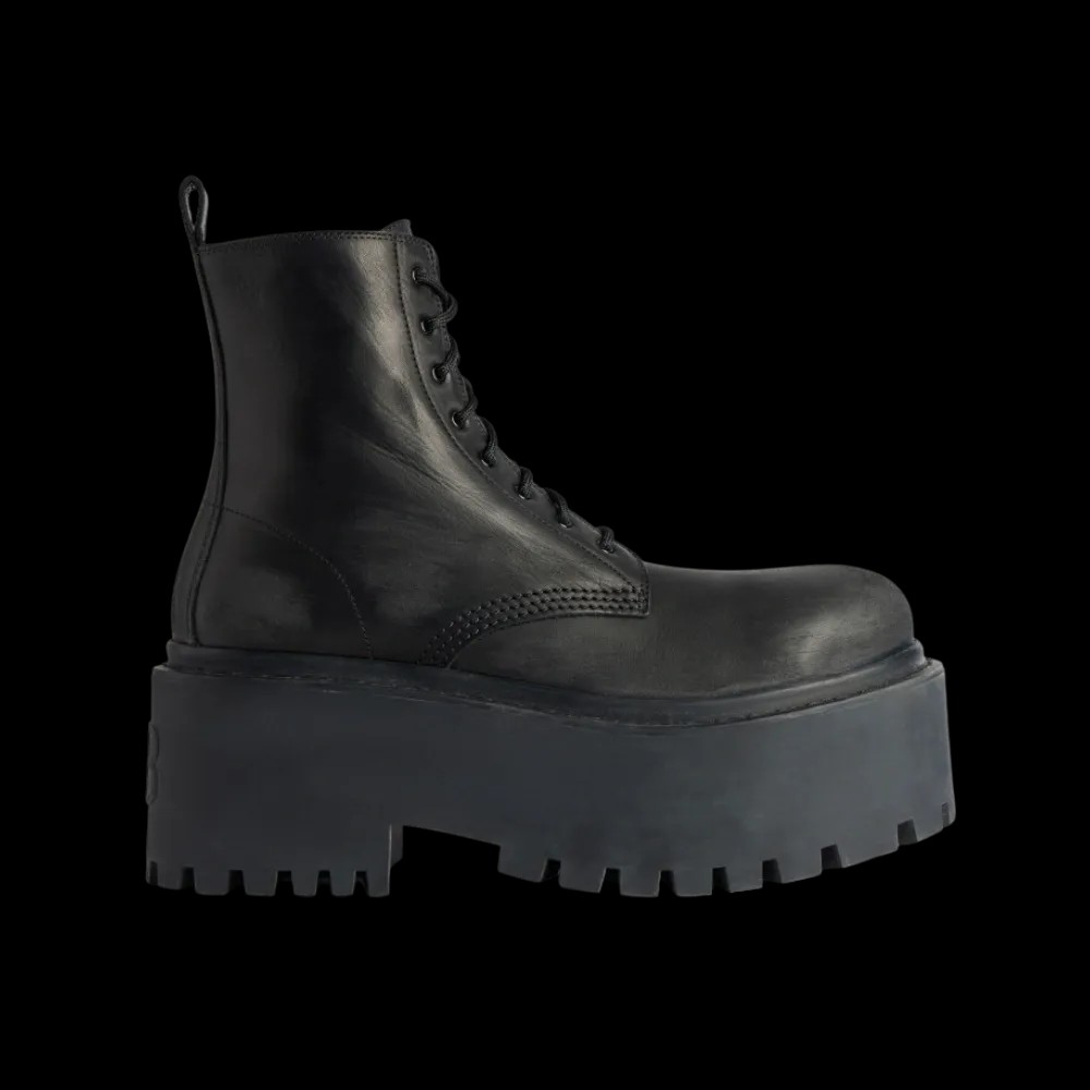 Balenciaga Strike Platform Bootie In Black - HypeFly India View 1