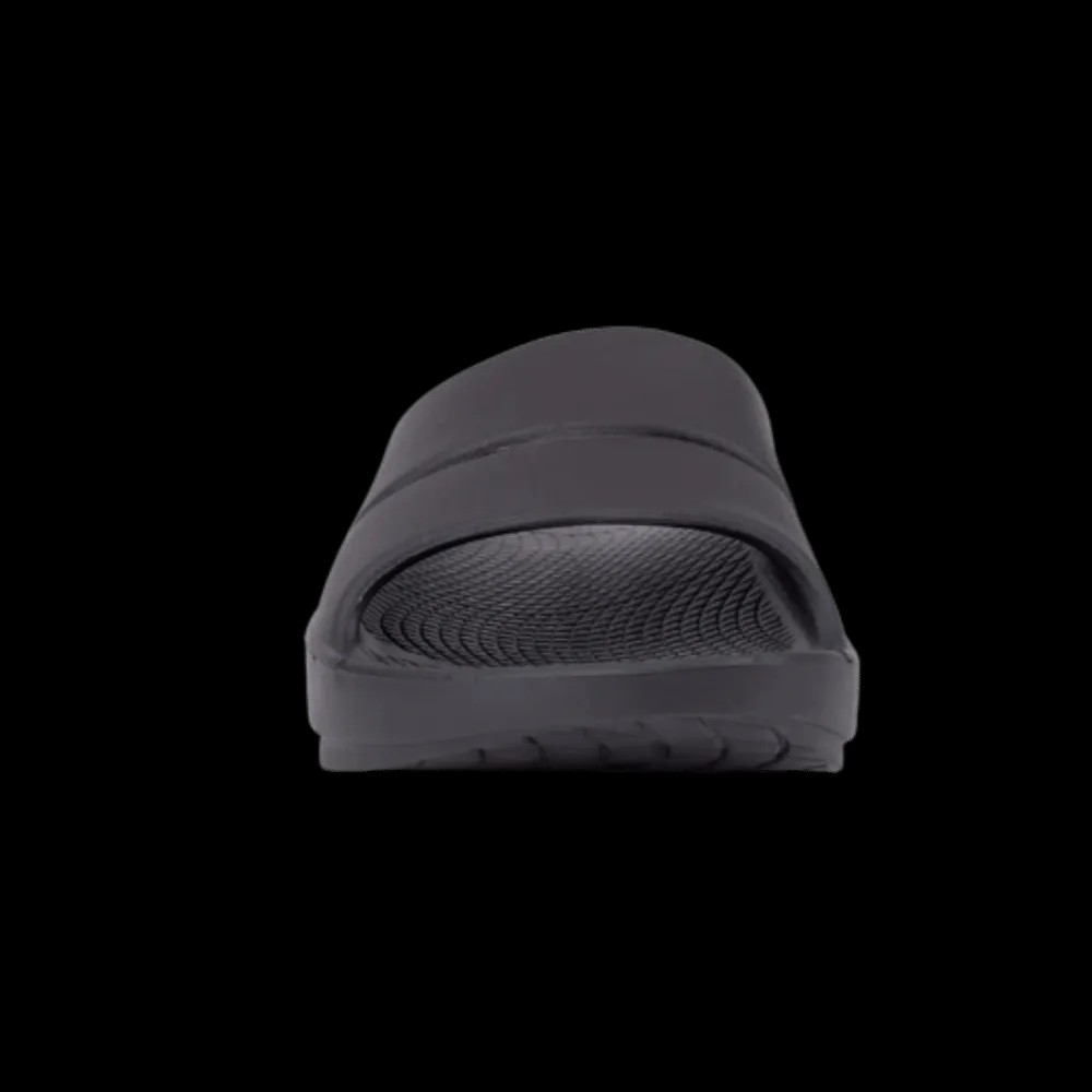 Oofos OOahh Slide Sandal Black - HypeFly India View 4