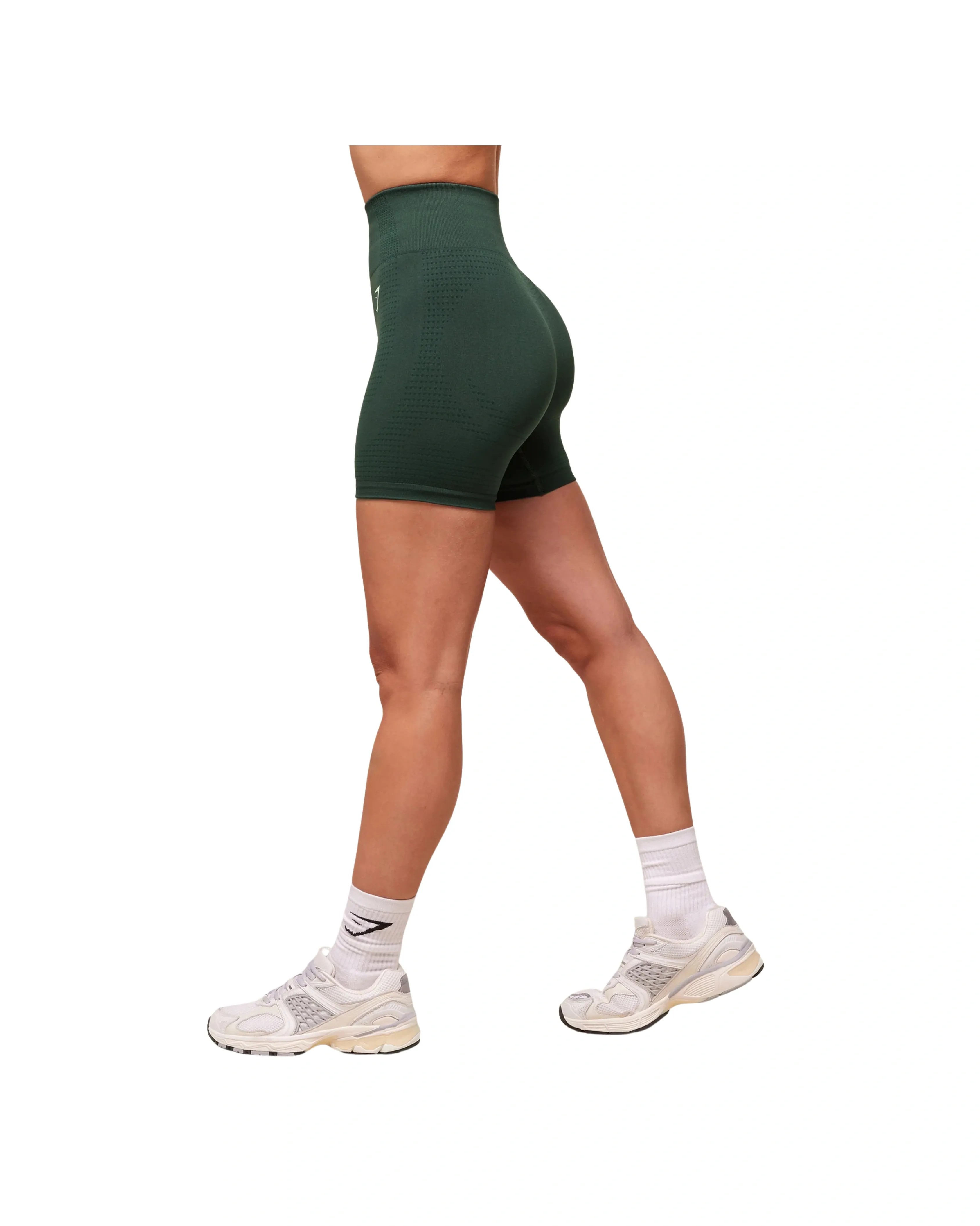 Gymshark Vital Shorts compression fit Woodland Green Marl - HypeFly India View 3