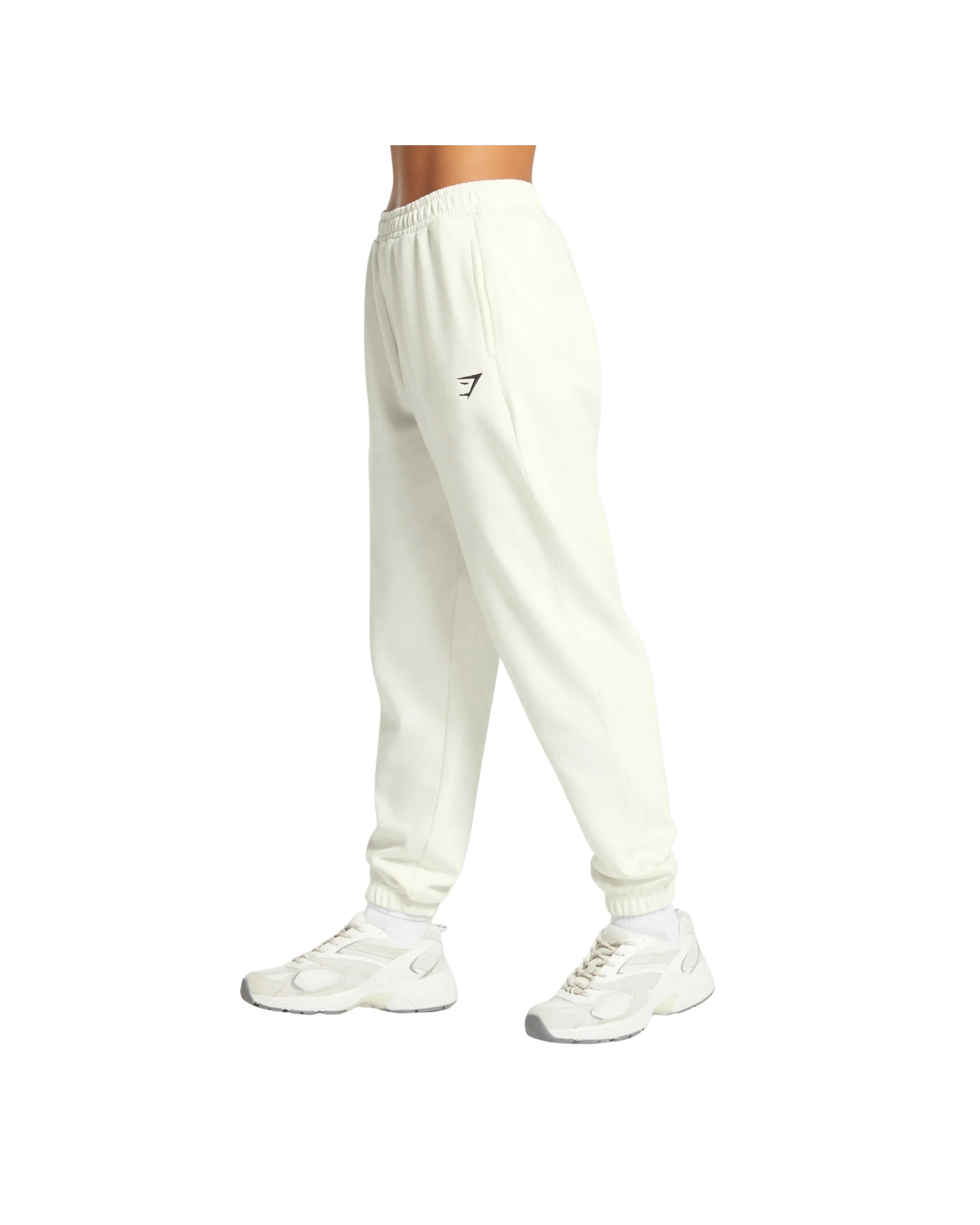 Gymshark Training Fleece Joggers Regular fit Soft White - HypeFly India View 3