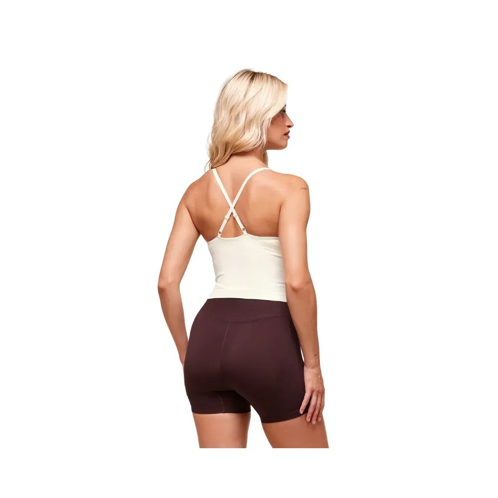 Gymshark Everyday Seamless Tank With Shelf Soft White - HypeFly India View 4